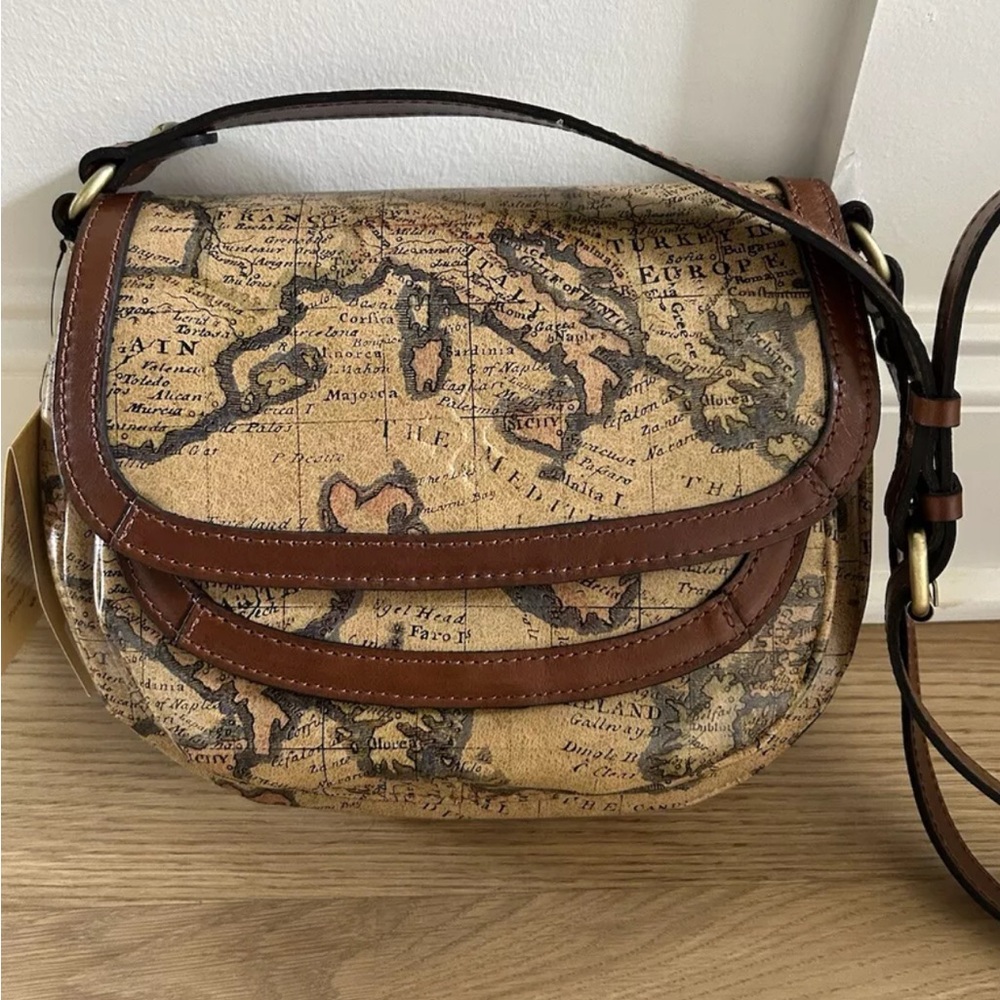 Womens Patricia Nash European Ryton Map print crossbody handbag New with tags